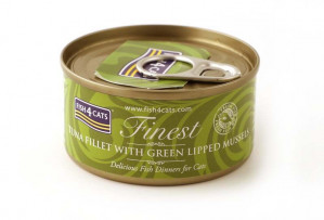 FISH4CATS Tuna fillet with green lipped mussel - nassfutter für Katzen - 70g