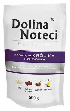 DOLINA NOTECI Premium Rich in rabbit with cranberries - Nassfutter für Hunde - 500 g