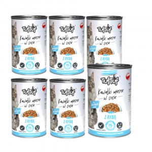 TUF TUF Fleischbällchen in Sauce mit Fisch - Nassfutter für Katzen - 6x415g