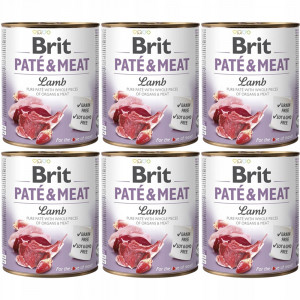 BRIT Paté & Meat Lamm Nassfutter für Hunde - 6x800g