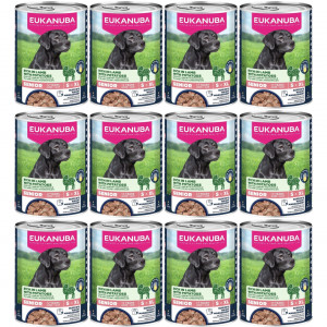 EUKANUBA Life Care Senior Reich an Lamm und Kartoffeln - Nassfutter für Hunde - 12x400g