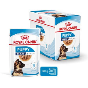 ROYAL CANIN Maxi Puppy SHN - nassfutter für Hunde - 10x140g
