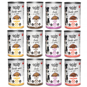 TUF TUF Meatballs MIX Flavours - Nassfutter für Hunde - 12x415g