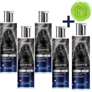EUROWET Dunkles Fell - Hundeshampoo - 200 ml - 4+1 GRATIS!