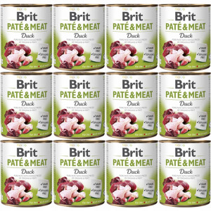 BRIT Paté & Meat Ente - Nassfutter für Hunde - 12x800g