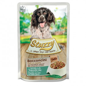 STUZZY Chunks with veal and green beans - nassfutter für Hunde - 100 g