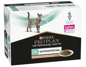 PURINA Pro Plan Veterinary Diets EN St/Ox Magen-Darm-Lachs – Nassfutter für Katzen – 10 x 85 g