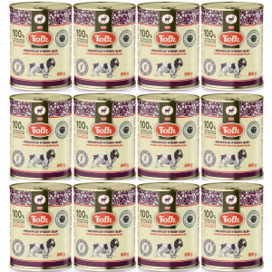 FOLK Großpolnisches exquisites Hirschfleisch – Nassfutter für Hunde – 12x800g