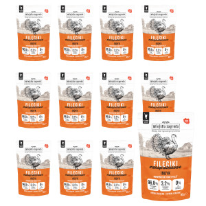 WIEJSKA ZAGRODA Monoprotein-Filets Pute – Nassfutter für Katzen – 12x85g