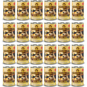 WOLFSBLUT Wild Duck Duck with potatoes - Nassfutter für Hunde - 24x395g