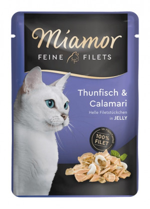 MIAMOR Feine Filets Tuna with squid - nassfutter für Katzen - 100g