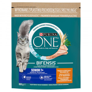 PURINA One Bifensis Senior 7+ - Trockenfutter für Katzen - 800 g 