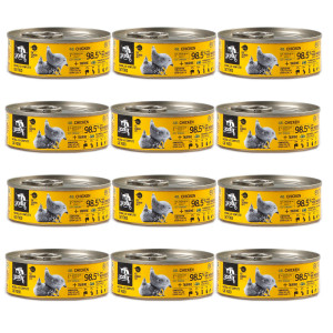 3COTY Chicken with spirulina Senior - nassfutter für Katzen - 12x80g