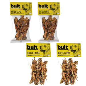 BULT Enten- und Hühnerfüße – Hundesnack – 2x100g + 2x150g