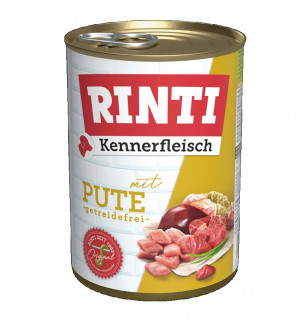 RINTI Kennerfleisch Turkey - Nassfutter für Hunde - 400g