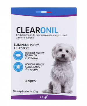 FRANCODEX Clearonil Small breed - Anti-Parasiten-Tropfen für Hunde - 3 x 67 mg
