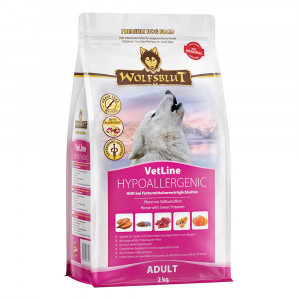 WOLFSBLUT VetLine Hypoallergenic Horse with sweet potatoes - trockenfutter für Hunde - 2kg