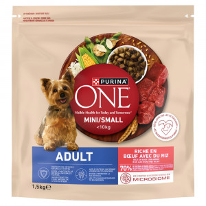 PURINA One Sensitive Mini/Small Rich in beef with rice - trockenfutter für Hunde - 1,5kg