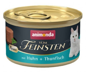 ANIMONDA Vom Feinsten Mousse Huhn und Thunfisch - Nassfutter für Katzen - 85 g