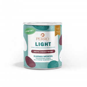 PERRO Light Mono-protein Turkey with vegetables - Nassfutter für Hunde - 800g