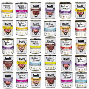 DOLINA NOTECI Premium GESCHMACKS-MIX + BULT GESCHMACKS-MIX - Nassfutter für Hunde - 30x800g