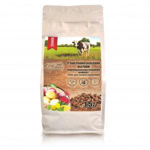 O'CANIS Premium Beef with millet, potatoes, and red beetroot - trockenfutter für Hunde - 1,5kg