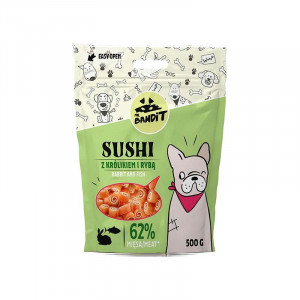 HERR. BANDIT SUSHI mit Kaninchen und Fisch – Hundespezialität – 500 g