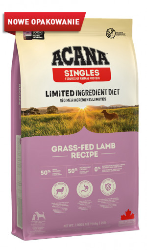 ACANA Singles Grass-Fed Lamb - trockenfutter für Hunde - 11,4kg