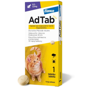 ELANCO AdTab Floh- und Zeckentabletten (0,5-2,0 kg) - 1x 12 mg