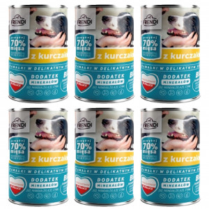 FRENDI mit Huhn Stücke in feiner Soße - Nassfutter für Hunde - 6x400g