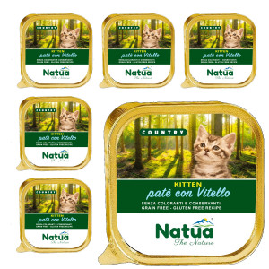 NATUA Country Kitten Kalb – Nassfutter für Katzen – 6x100g