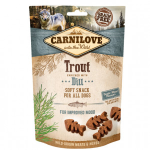 CARNILOVE SEMI-MOIST SOFT SNACK Trout Enriched with Dill - Hundeleckerli - 200 g