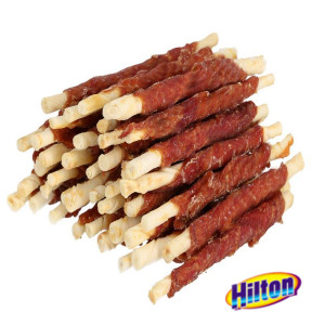 HILTON Duck wrap white rawhide stick - hundekauartikel - 500g