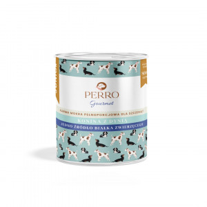 PERRO Gourmet Junior Horse with pumpkin - Nassfutter für Hunde - 800g