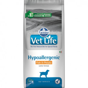 FARMINA Vet Life Hypoallergenic Canine Fish&Potato - Trockenfutter für Hunde - 12 kg
