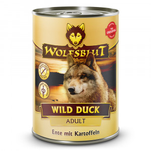 WOLFSBLUT Wild Duck Duck with potatoes - Nassfutter für Hunde - 395g
