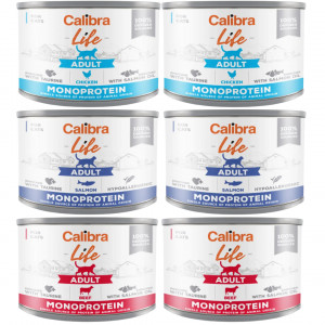 CALIBRA Cat Life Adult MIX - Nassfutter für Katzen - 6x200g