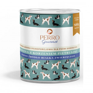 PERRO Gourmet Horse meat with parsley root - Nassfutter für Hunde - 800g