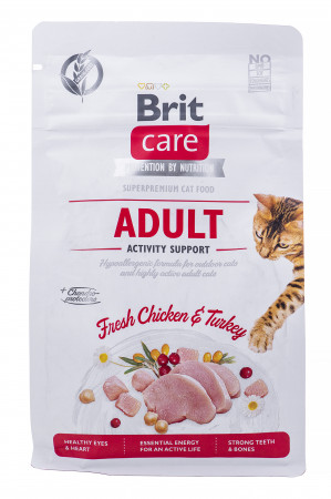 BRIT Care Grain Free Activity Support Adult - Trockenfutter für Katzen - 400 g 