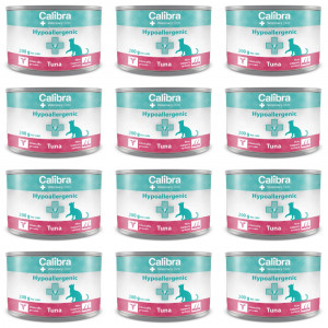 CALIBRA VD Cat Hypoallergenic Thunfisch - Nassfutter für Katzen - 12×200g