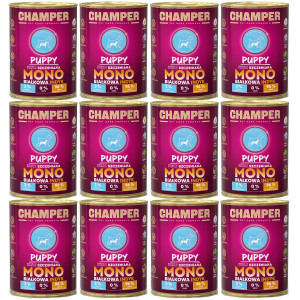 CHAMPER Puppy Monoprotein Pute – Nassfutter für Welpen – 6×400 g