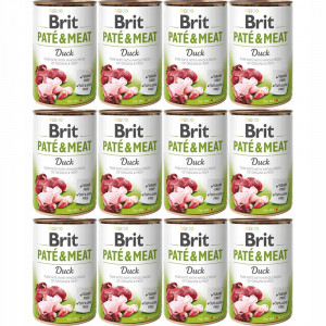BRIT Paté & Meat Ente - Nassfutter für Hunde - 12x400g