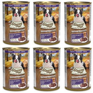 STUZZY Monoprotein Wild – Nassfutter für Hunde – 6x400g