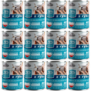 FRENDI Stücke in Soße mit Fisch - Nassfutter für Katzen - 12x800g