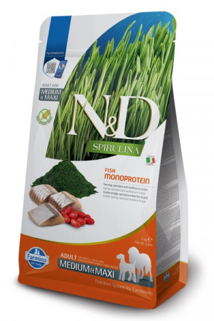 FARMINA N&D Spirulina Herring Adult Med/Maxi - Trockenfutter für Hunde - 7 kg