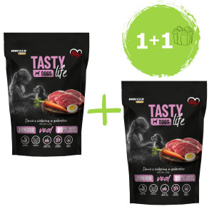 BIOFEED Tasty Dogs Life Junior Kalbfleisch - Nassfutter für Hunde - 2×150g - 1+1 GRATIS!