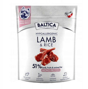BALTICA Nutraceutic Hypoallergenic S Lamb with rice - trockenfutter für Hunde - 1kg