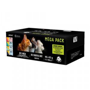 PETREPUBLIC Mega Pack Chicken, Turkey, Lamb, Salmon, Tuna- nassfutter für Katzen - 48x85g