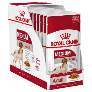 ROYAL CANIN SHN Medium Adult in Sauce - Nassfutter für ausgewachsene Hunde - 10x140g 