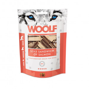 WOOLF Soft Sandwich of Salmon - leckerli für hunde - 100g